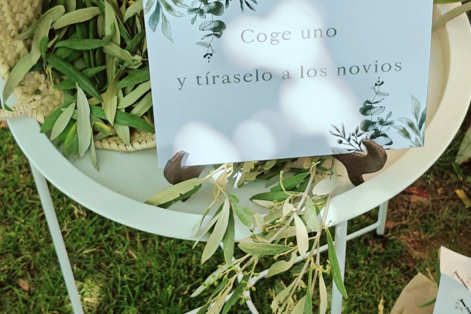 Puesto de arroz y olivo