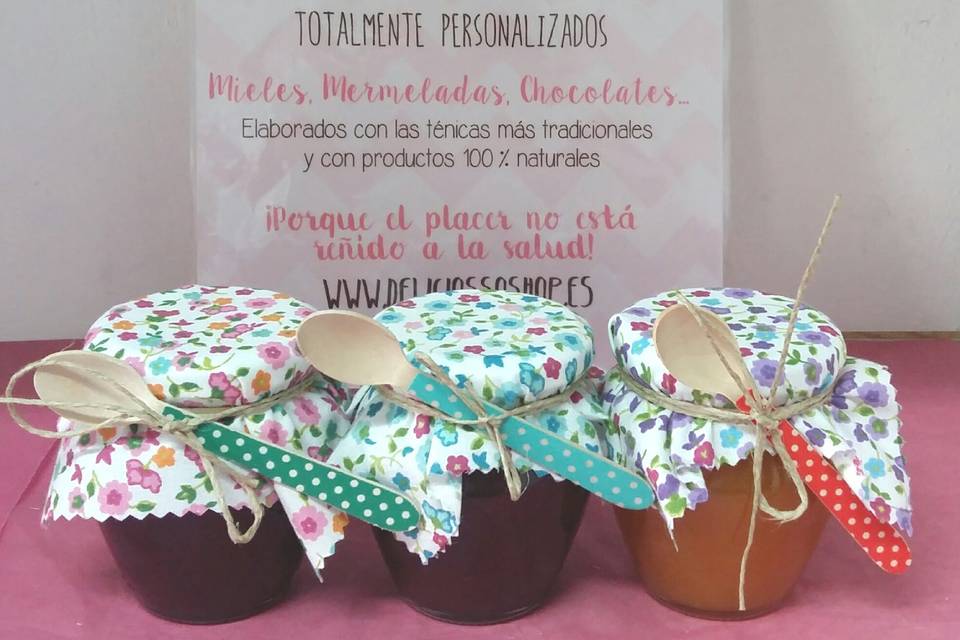 Mermeladas con telas de primavera