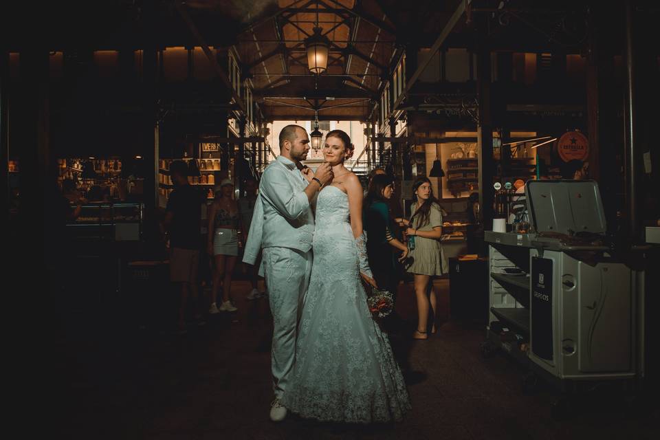 Novios en el centro de madrid