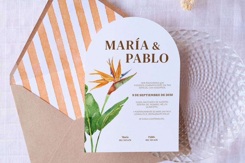 Invitación Ave del paraíso