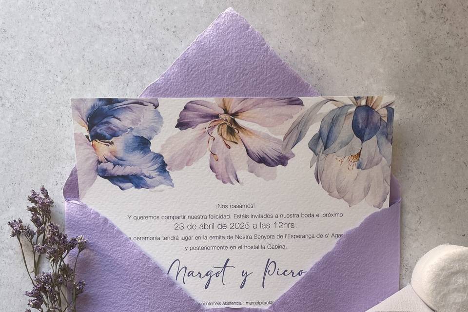 Invitación lilas