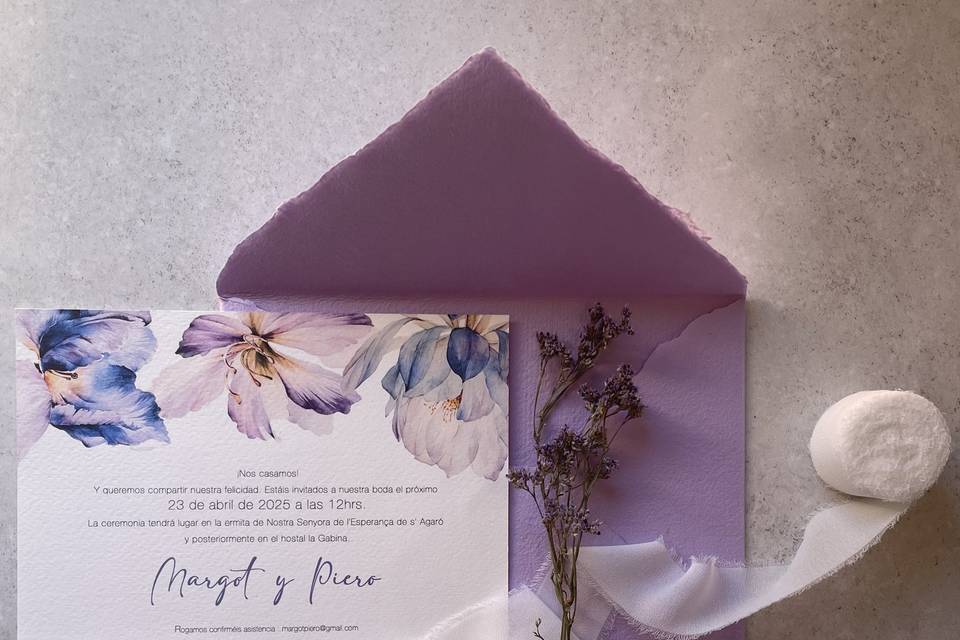 Invitación lilas