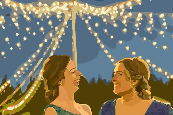 Ilustración de testigo boda