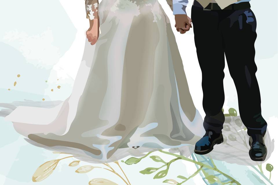 Ilustración de boda