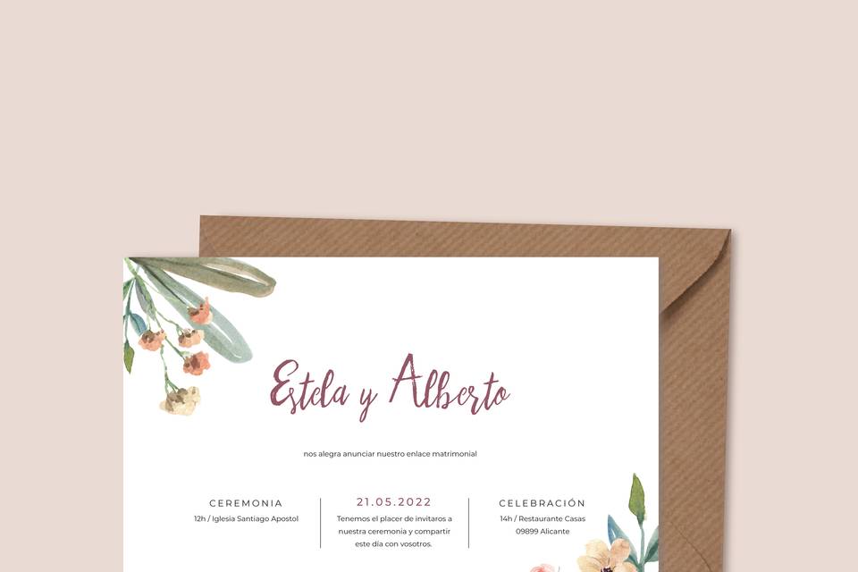 Invitación floral