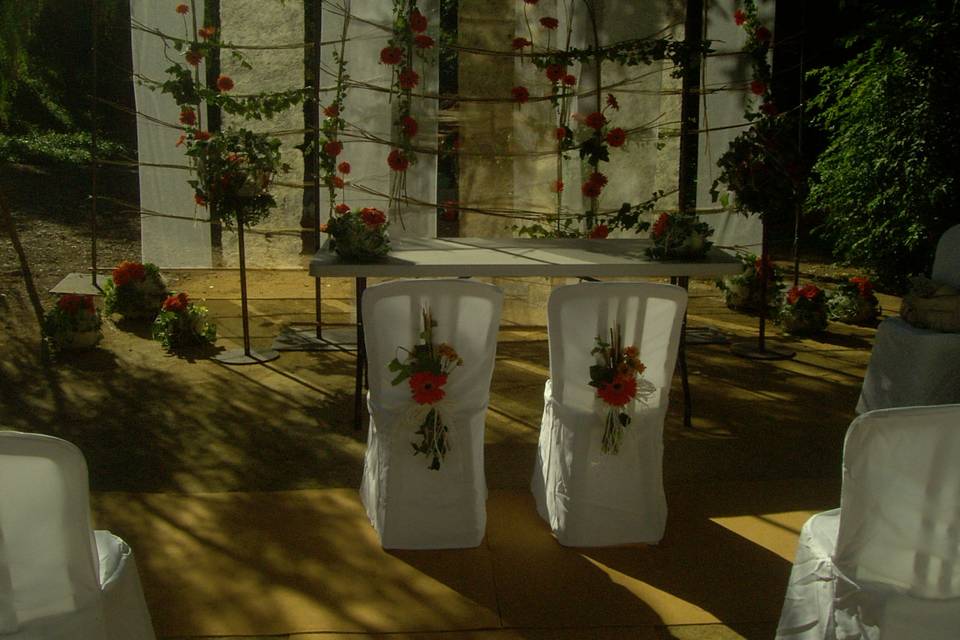 Decoración de la boda civil