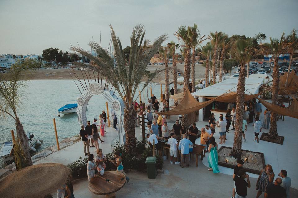 Terraza con vistas al mar