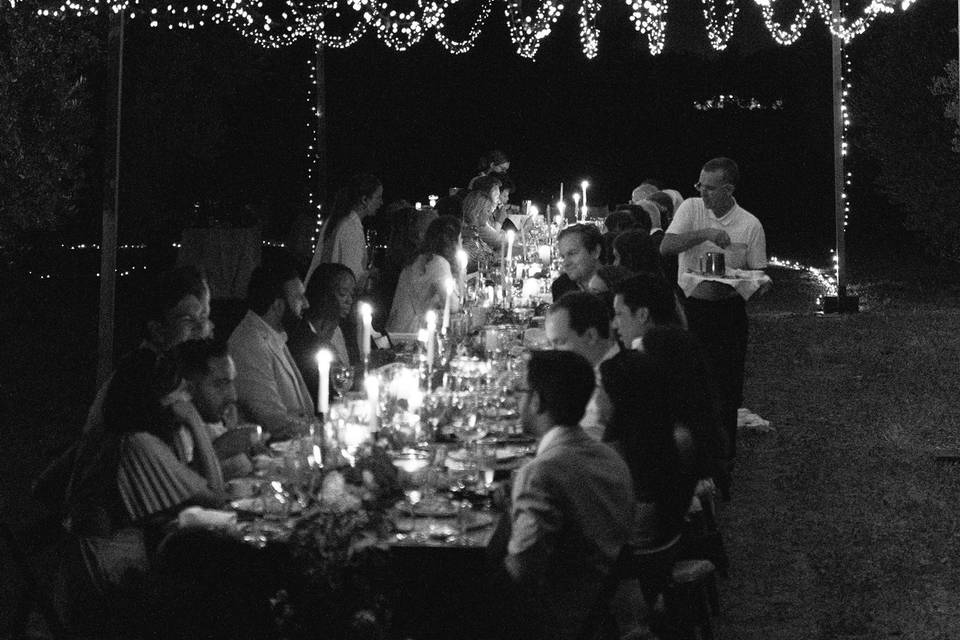 Banquete entre olivos