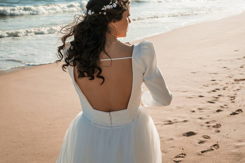 Novia en la playa