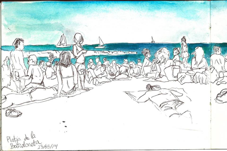 Apuntes en la playa
