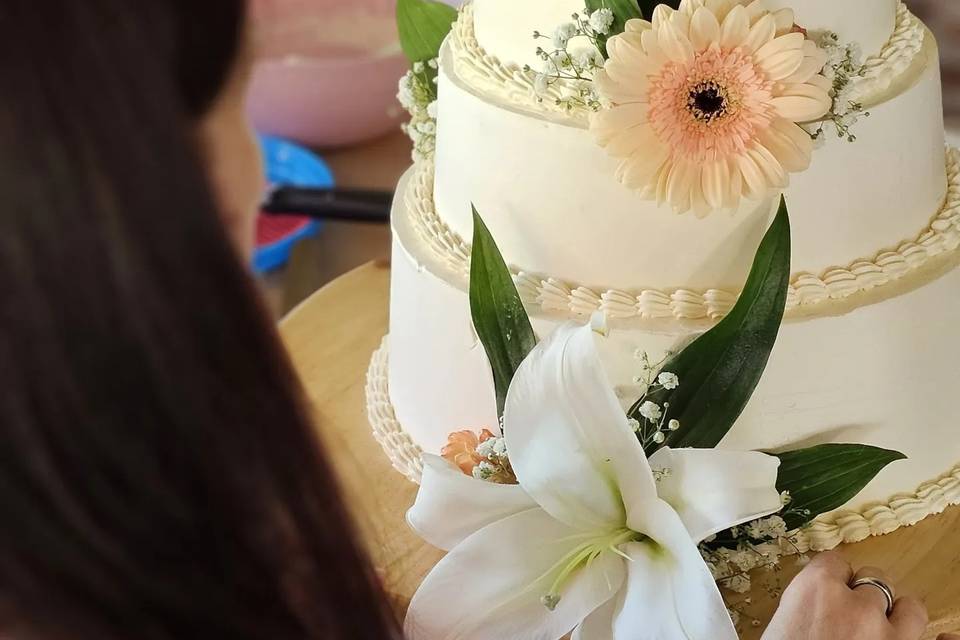 Tarta de boda de 4 pisos