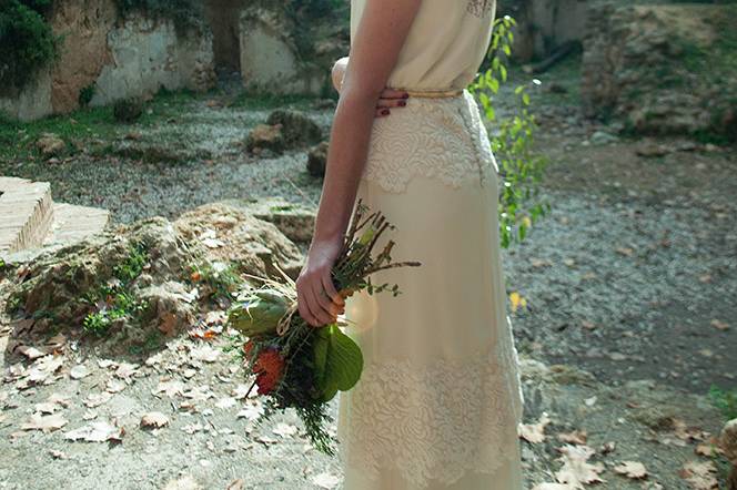 Vestido y Ramo de Mimusa