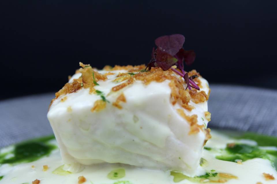 Bacalao con crema de queso