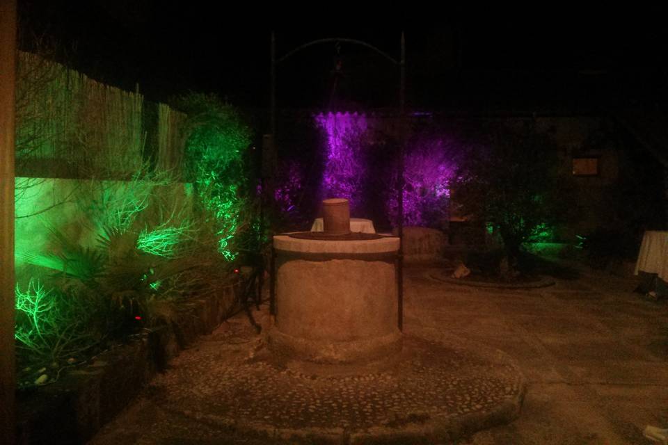 Iluminación de patio