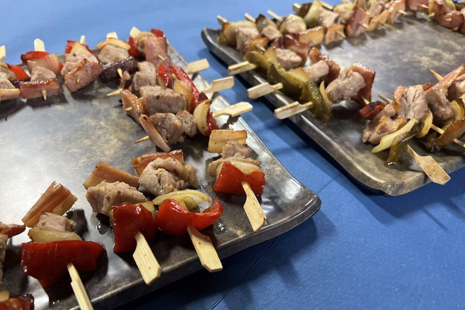 Brochetas de solomillo