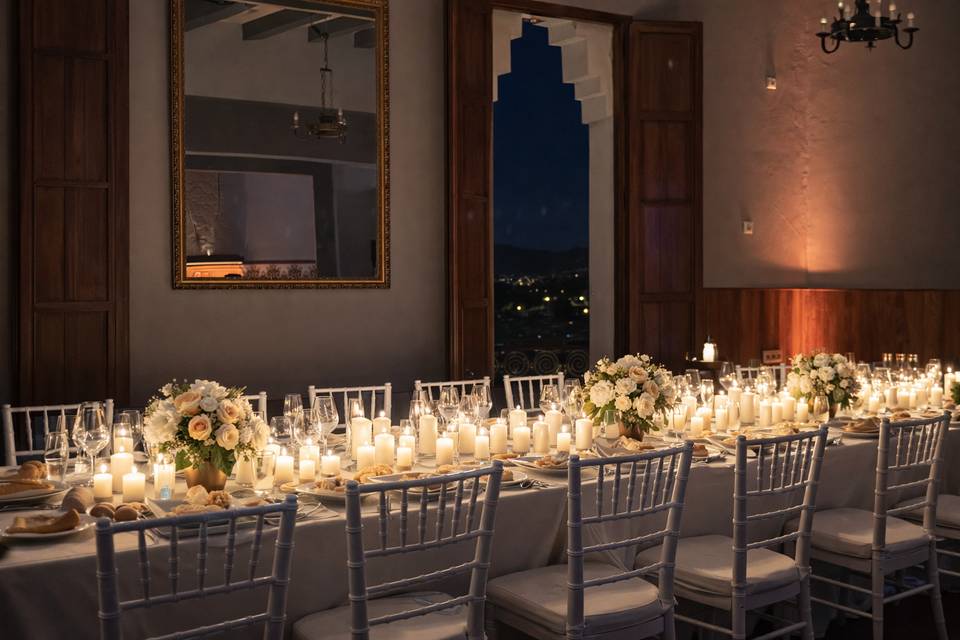 Cena banquete imperial interio