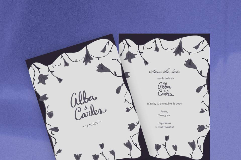 Diseño de invitación nupcial