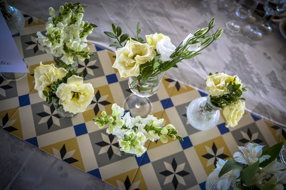 Montaje de banquete de boda