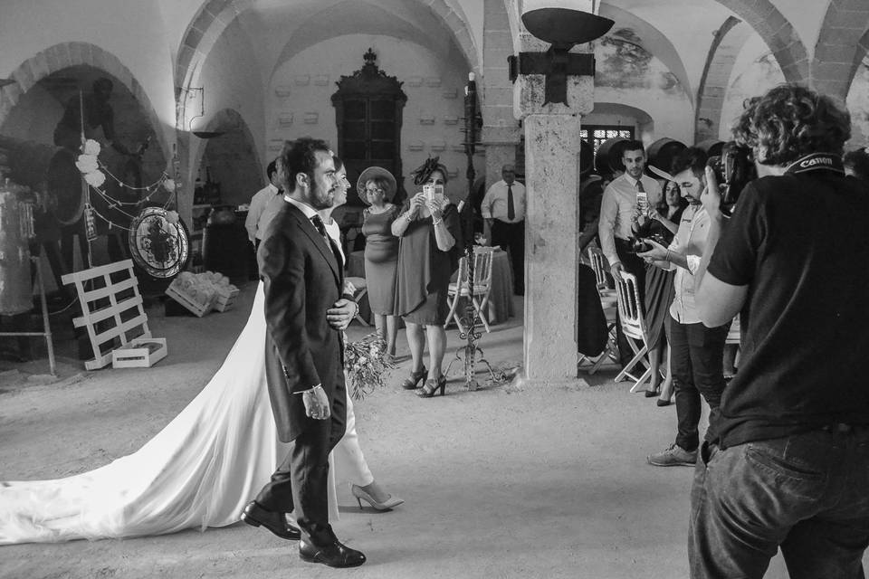 Montaje de banquete de boda