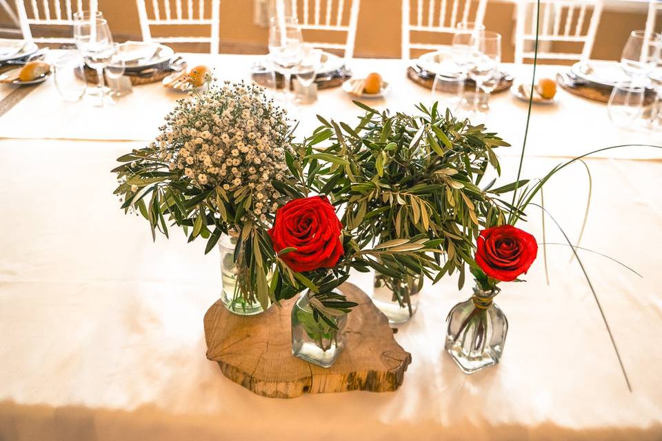 Montaje de banquete de boda