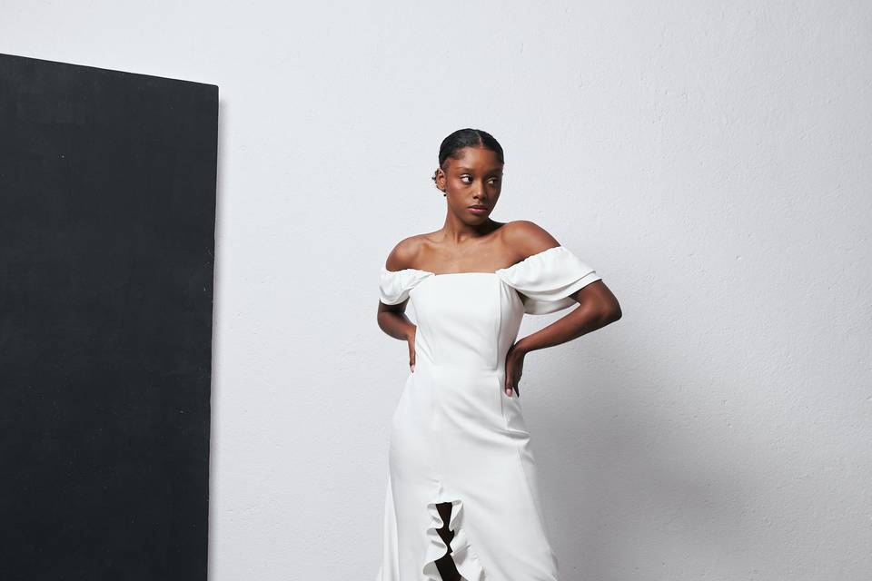 Vestido con volantes