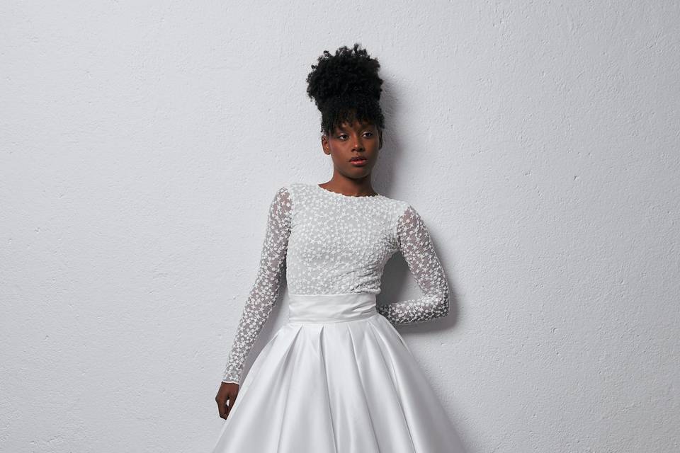 Vestido con crinolina