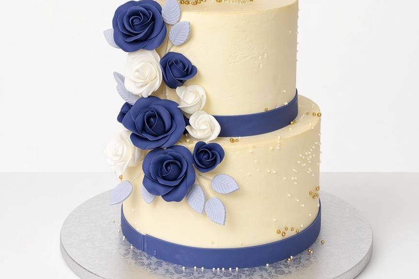 Tarta flores fondant