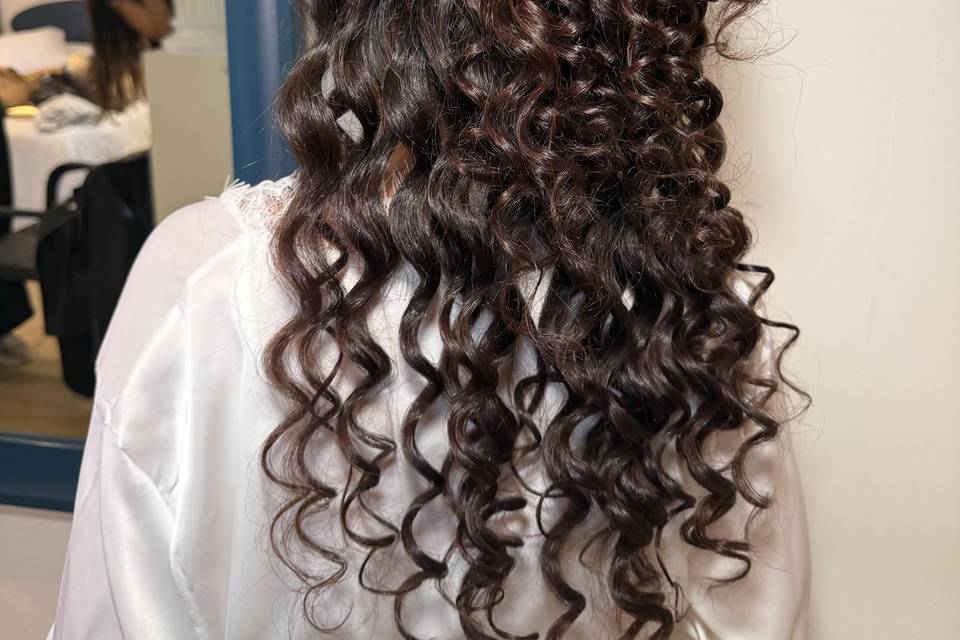 Semi recogido novia