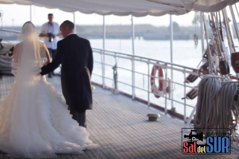 Boda en el barco