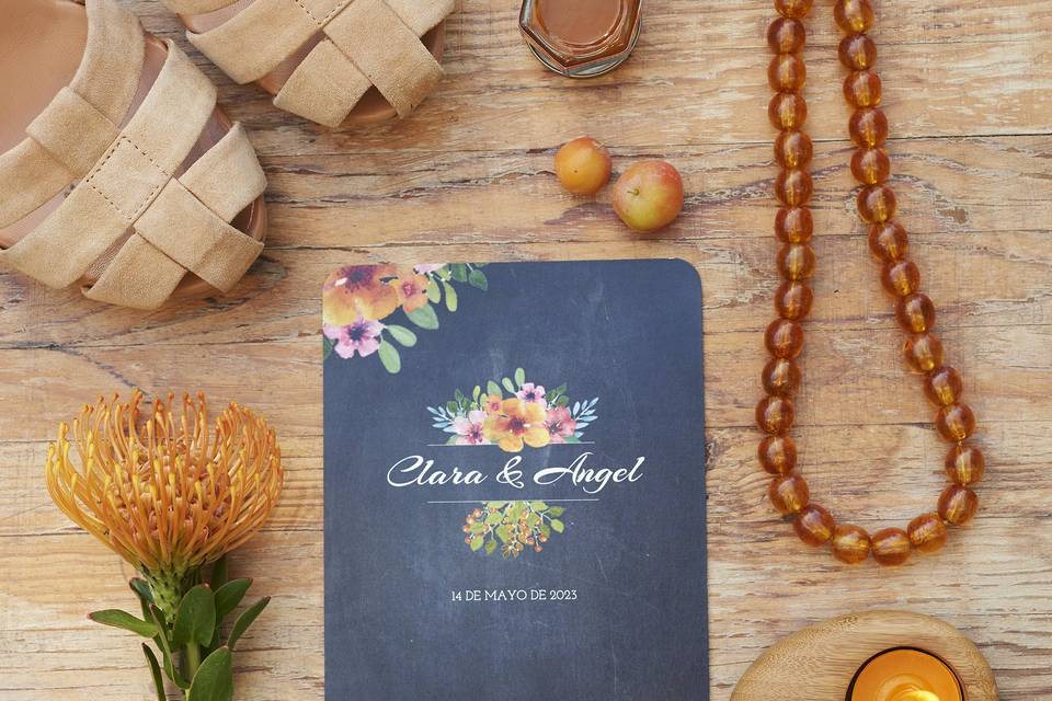 Invitación Floweret Chalk