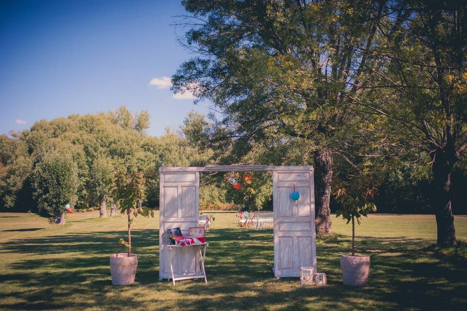 Decoración boda campera