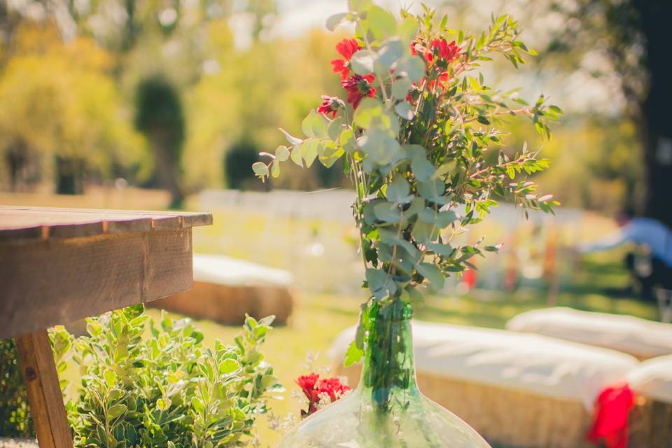 Decoración boda en el campo