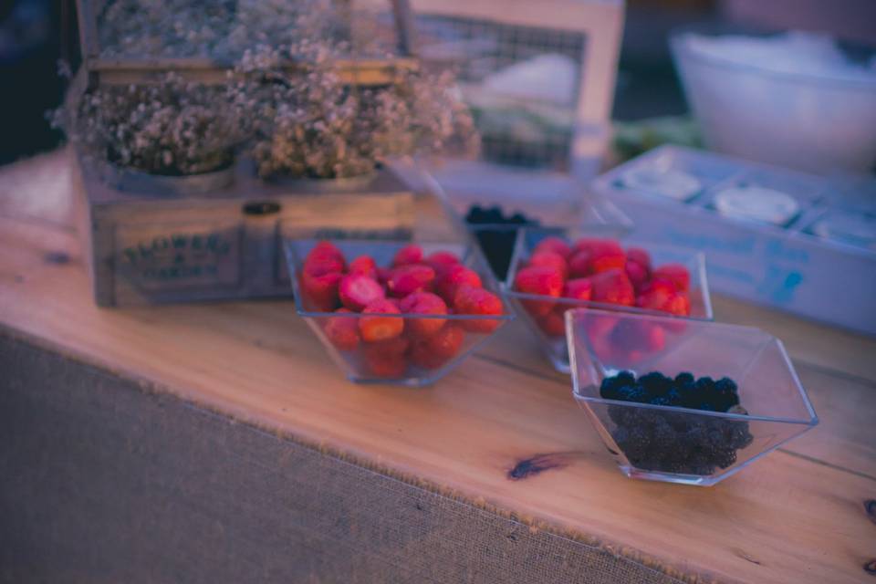 Coctelería con frutas