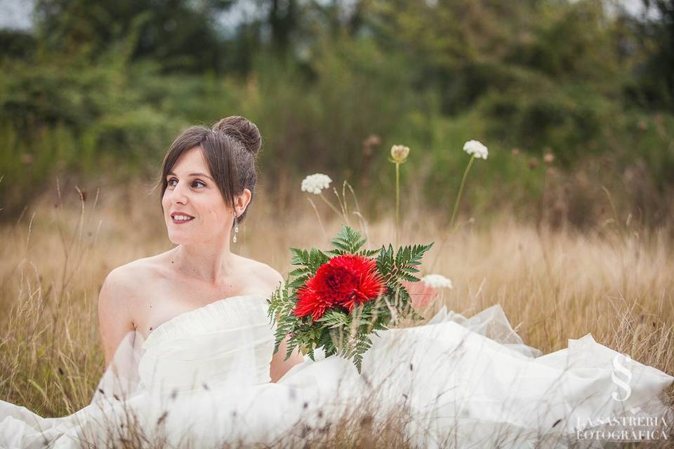 Novia en el campo