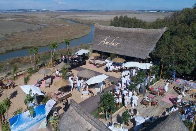 Aérea bodas en la playa
