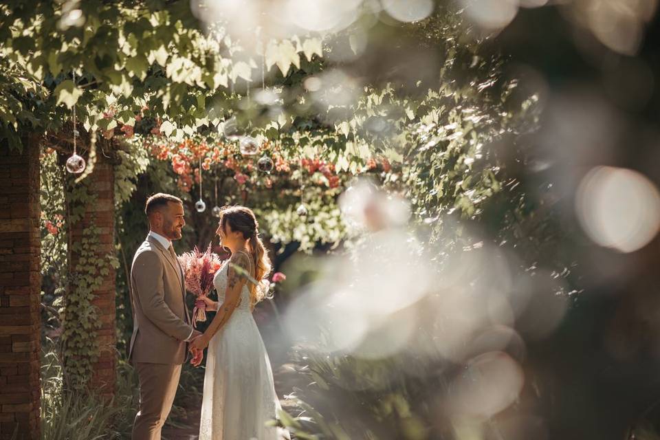 Pérgola. Fotos pareja.