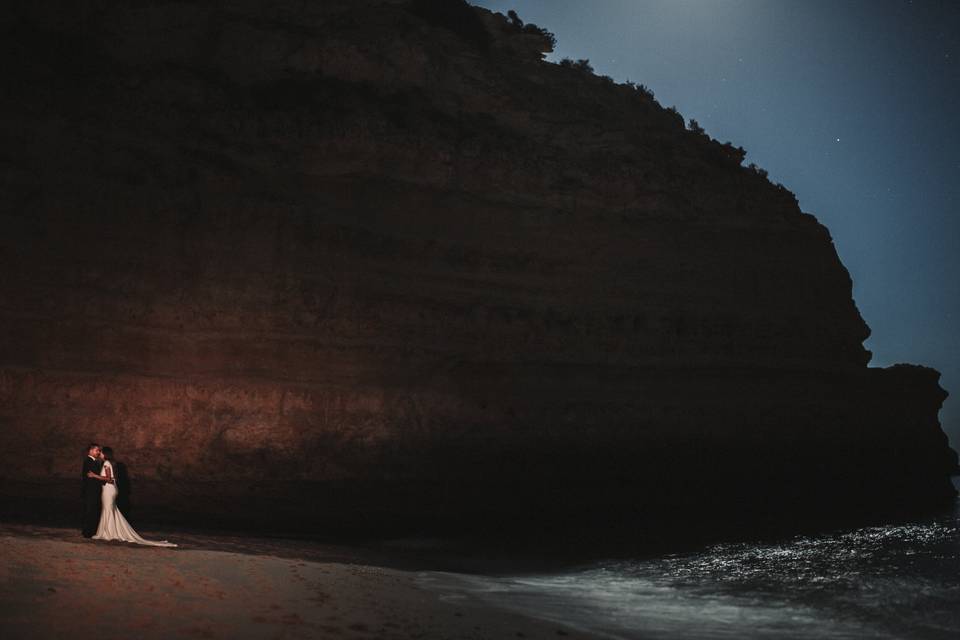 Noche en la playa