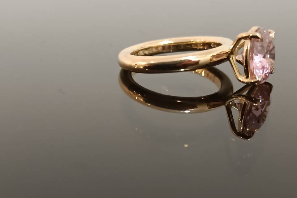 Solitario oro amarillo