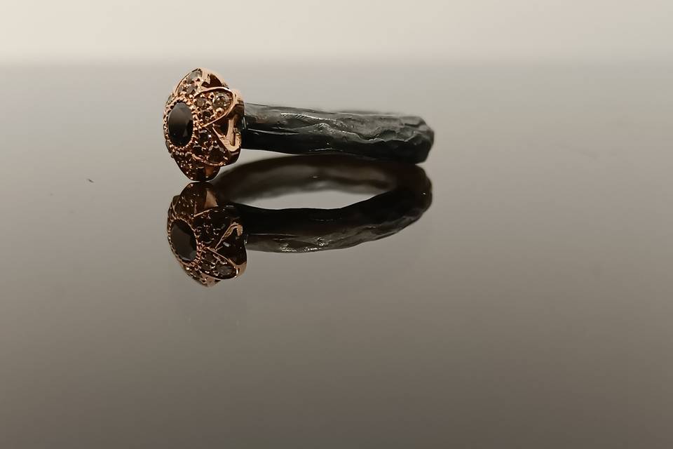 Oro rosa/diamante negro