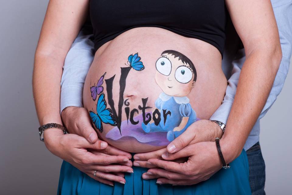 Baby Victor bodypaint