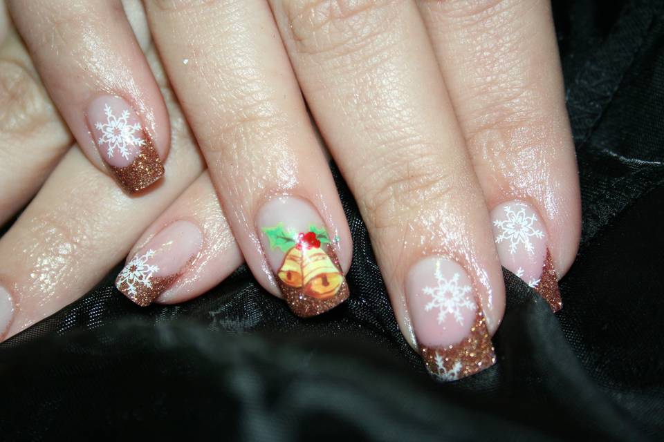 Uñas navideñas