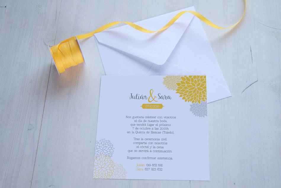 Invitación Julián y Sara