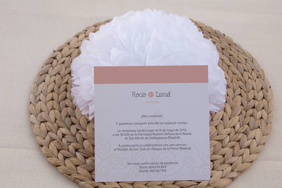 Invitación Rocío y Daniel