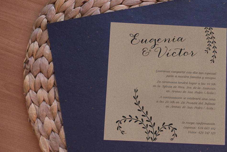 Invitación Eugenia y Víctor