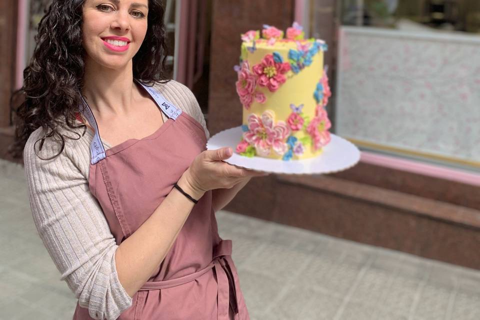 Tarta de flores