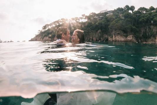 Fotos de boda bajo el agua