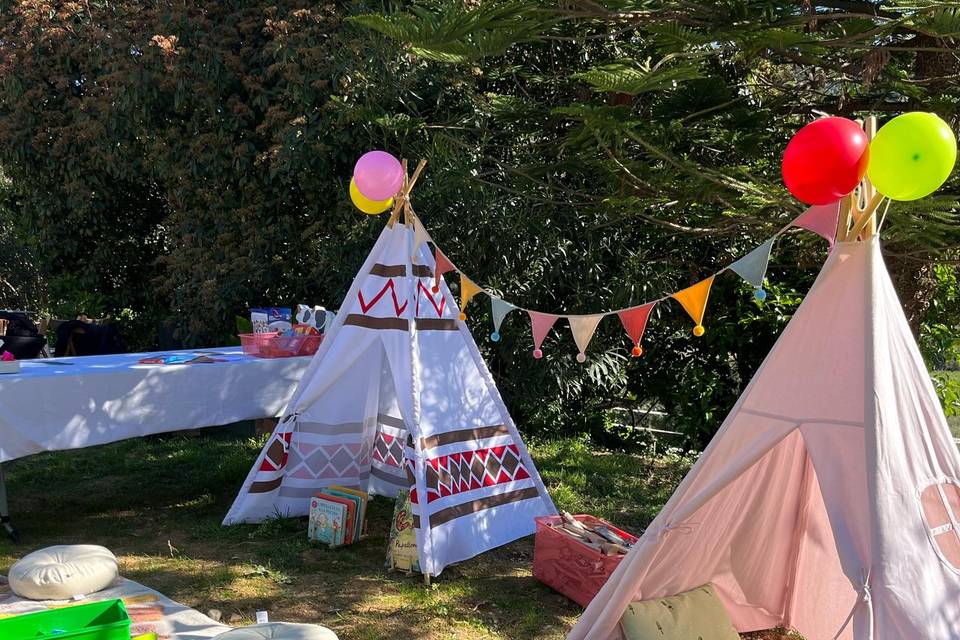 Tipis en exterior