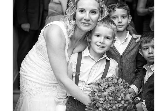 La novia con sus invitados