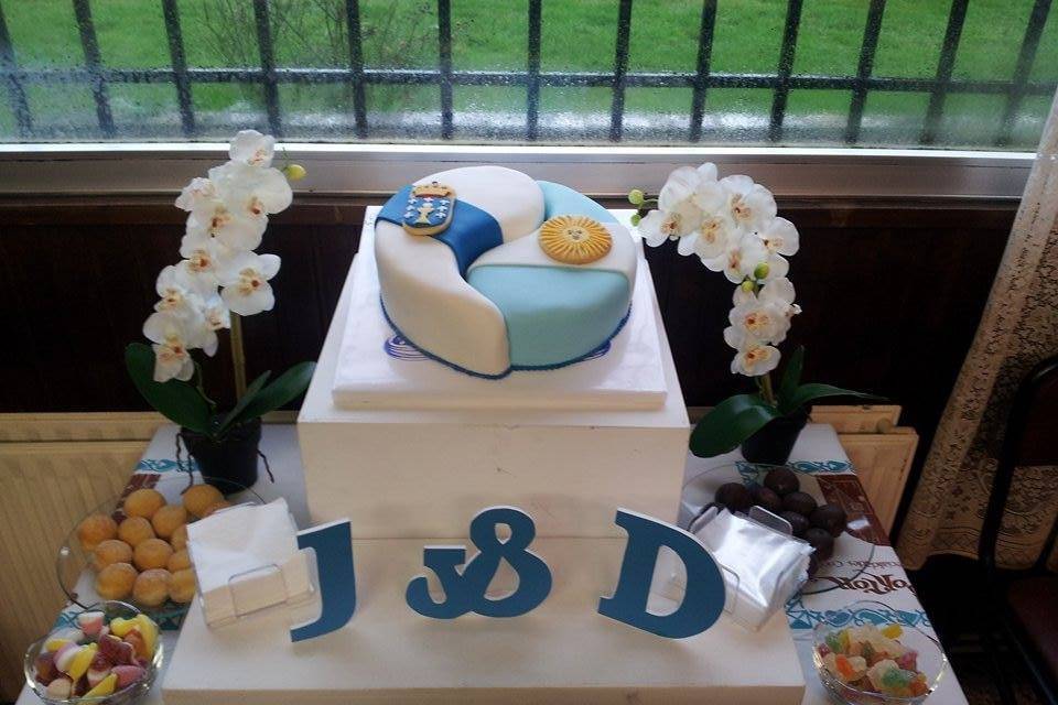 Pastel de boda de J&D