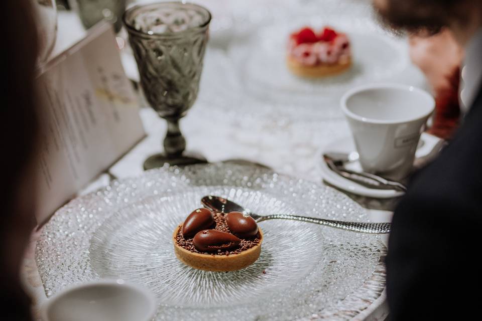 Postre banquete boda